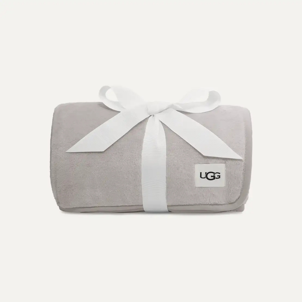 UGG Home Duffield Throw Seal Heather Brown - cozy blanket 50 x 70